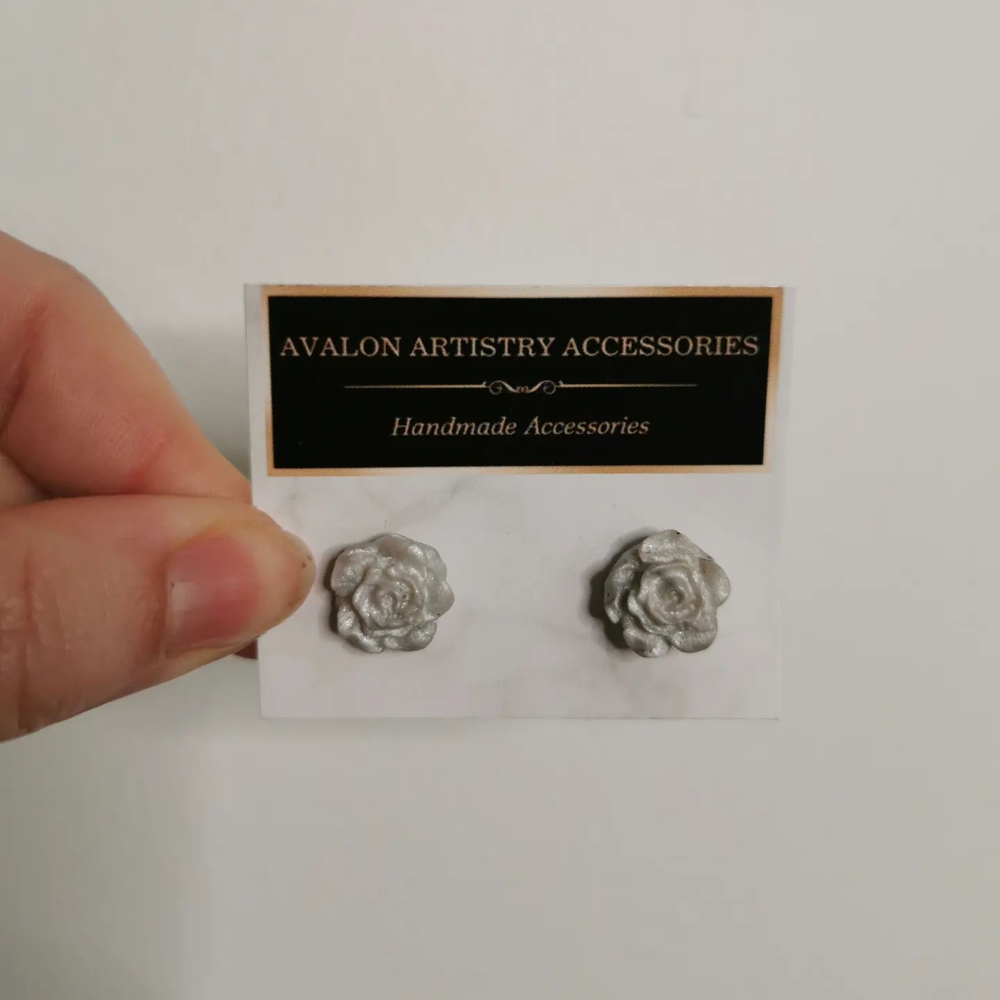 3D Rose Earrings