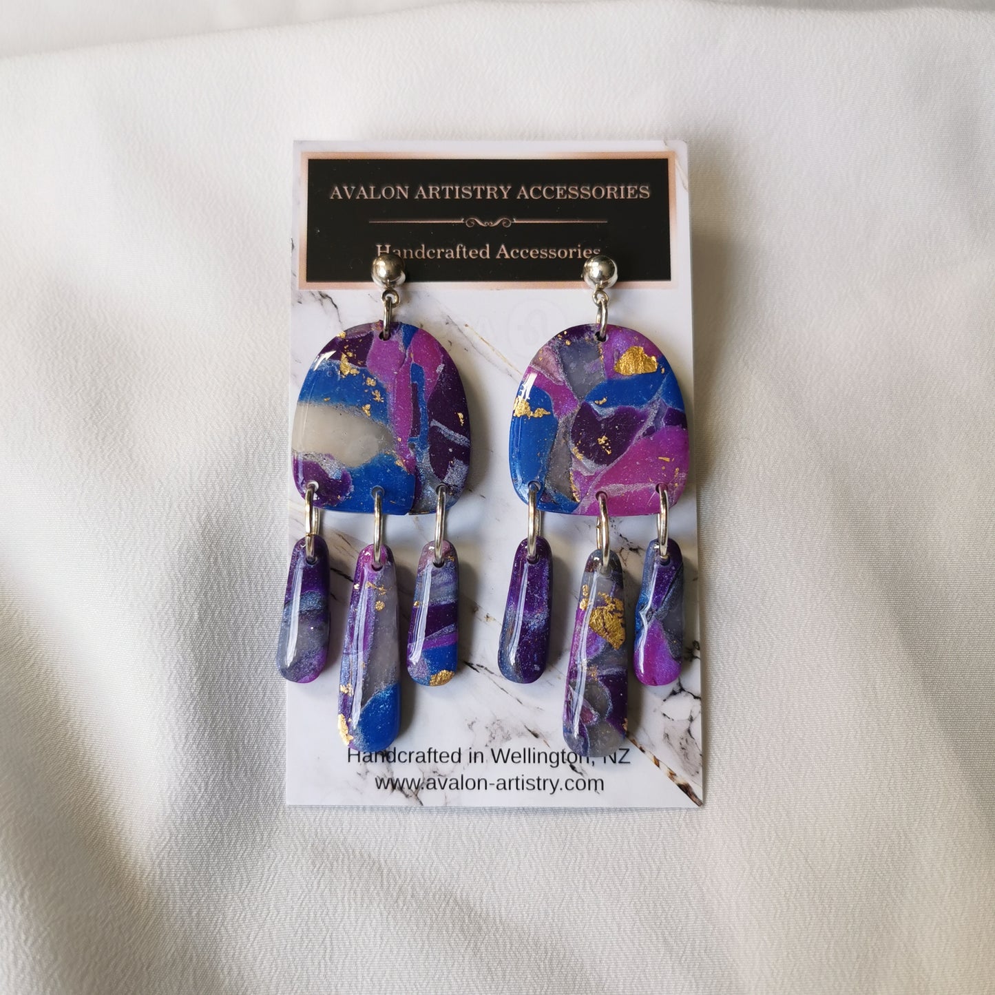 Violetta - Polymer Clay Earrings